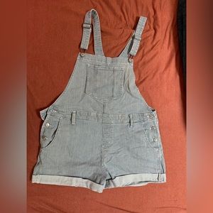 Old Navy Vintage Striped Overall Shorts